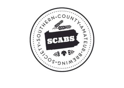 A logo designed by Elisa Watson Creative for the Southern County Amateur Brewing Society (SCABS)