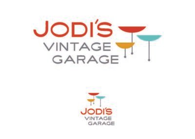 A logo designed by Elisa Watson Creative for Jodi's Vintage Garage.