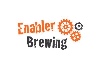 A logo designed by Elisa Watson Creative for Enabler Brewing
